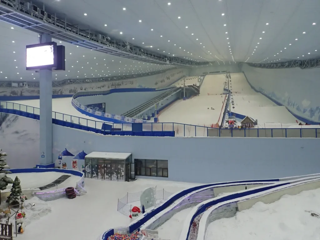Snow park construction process and design