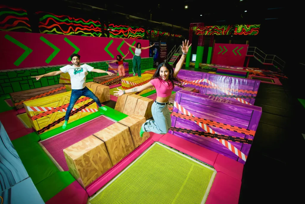 Family-friendly trampoline park