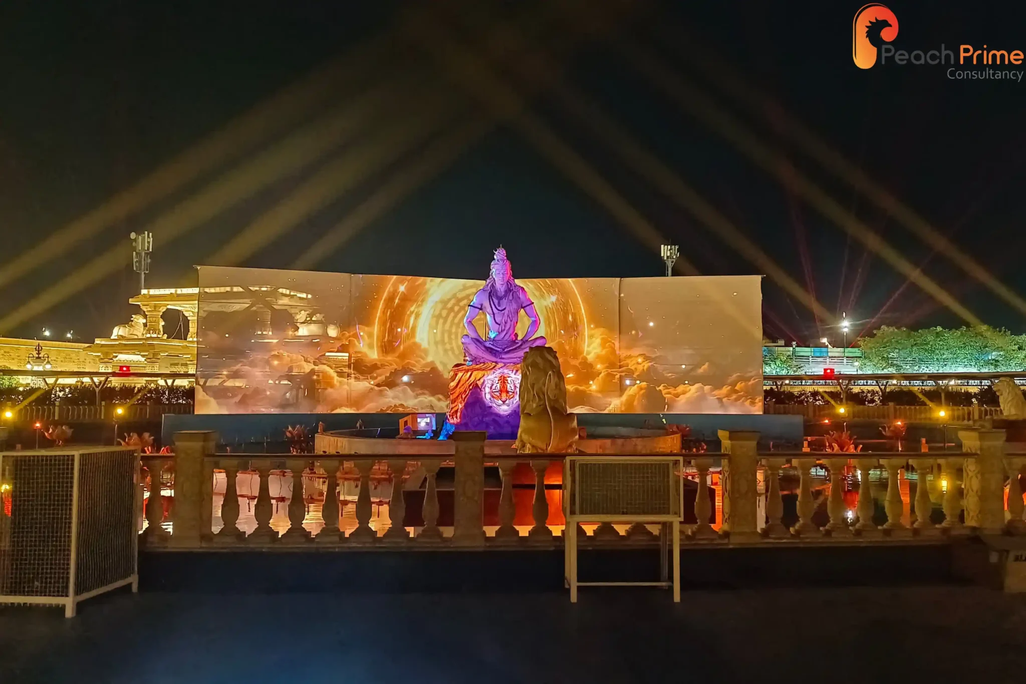 Lord Shiva Statue Projection at Mahakal Corridor
